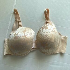 SOMA Vanishing Back Full Coverage Underwire Bra Light Nude Adjustable Strap 42C